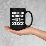 Enrolled Nurse Established EST. 2022 - 15oz Coffee Mug Black