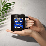 The Smallest Hands Make The Biggest Mark On Dad's Heart - 11 Oz Coffee Mug Black