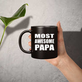 Most Awesome Papa (Grandpa) - 11 Oz Coffee Mug Black