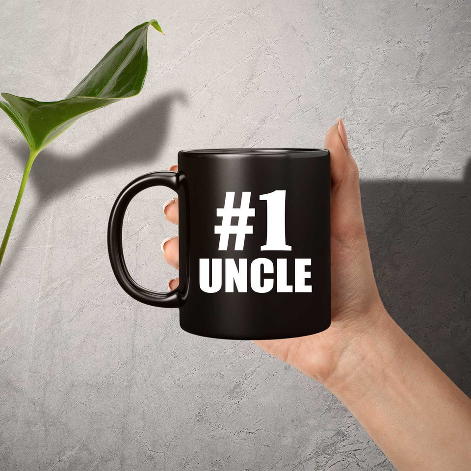 Number One #1 Uncle - 11 Oz Coffee Mug Black