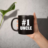 Number One #1 Uncle - 11 Oz Coffee Mug Black