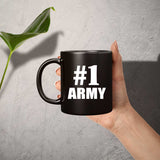 Number One #1 Army - 11 Oz Coffee Mug Black