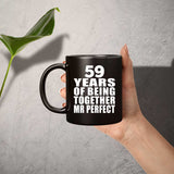 59th Anniversary 59 Years Of Being Mr Perfect - 11 Oz Coffee Mug Black