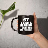 67th Anniversary 67 Years Of Being Mr Perfect - 11 Oz Coffee Mug Black