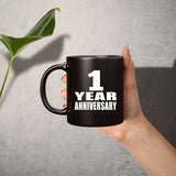 1st Anniversary 1 Year - 11 Oz Coffee Mug Black