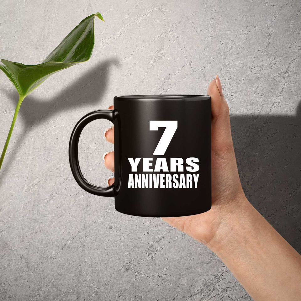 7th Anniversary 7 Years - 11 Oz Coffee Mug Black