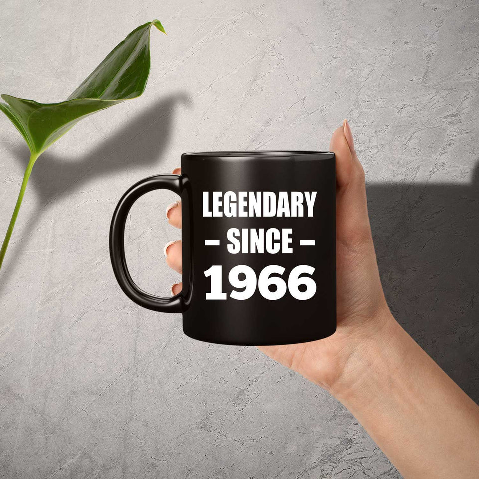 58th Birthday Legendary Since 1966 - 11oz Coffee Mug Black