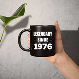 48th Birthday Legendary Since 1976 - 11oz Coffee Mug Black