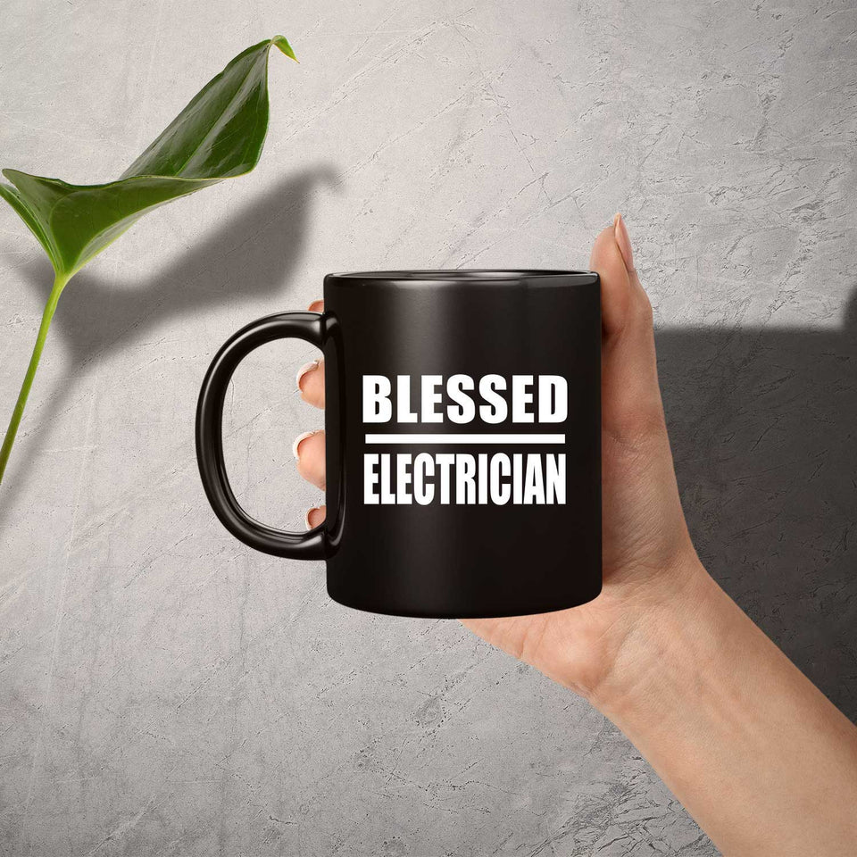 Blessed Electrician - 11oz Coffee Mug Black
