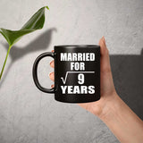 3rd Anniversary Married For Square Root of 9 Years - 11oz Coffee Mug Black