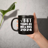 31st Anniversary Square Root of 961 Years As Mr & Mrs 2024 - 11oz Coffee Mug Black