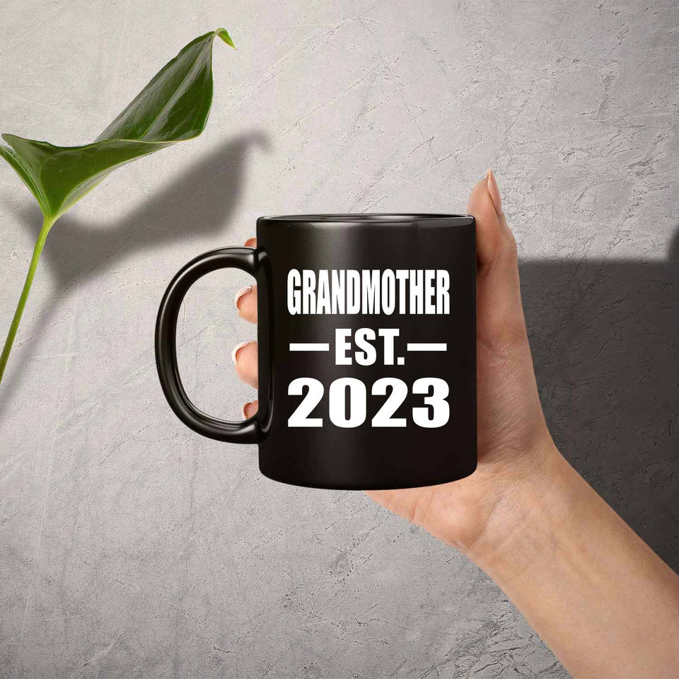 Grandmother Established EST. 2023 - 11oz Coffee Mug Black