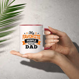 My Favorite People Call Me Dad - 11oz Accent Mug Red