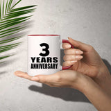 3rd Anniversary 3 Years - 11oz Accent Mug Red