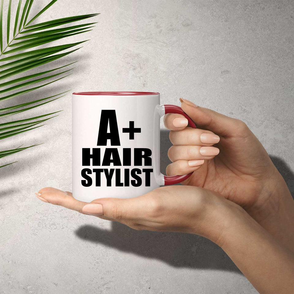 A+ Hair Stylist - 11oz Accent Mug Red