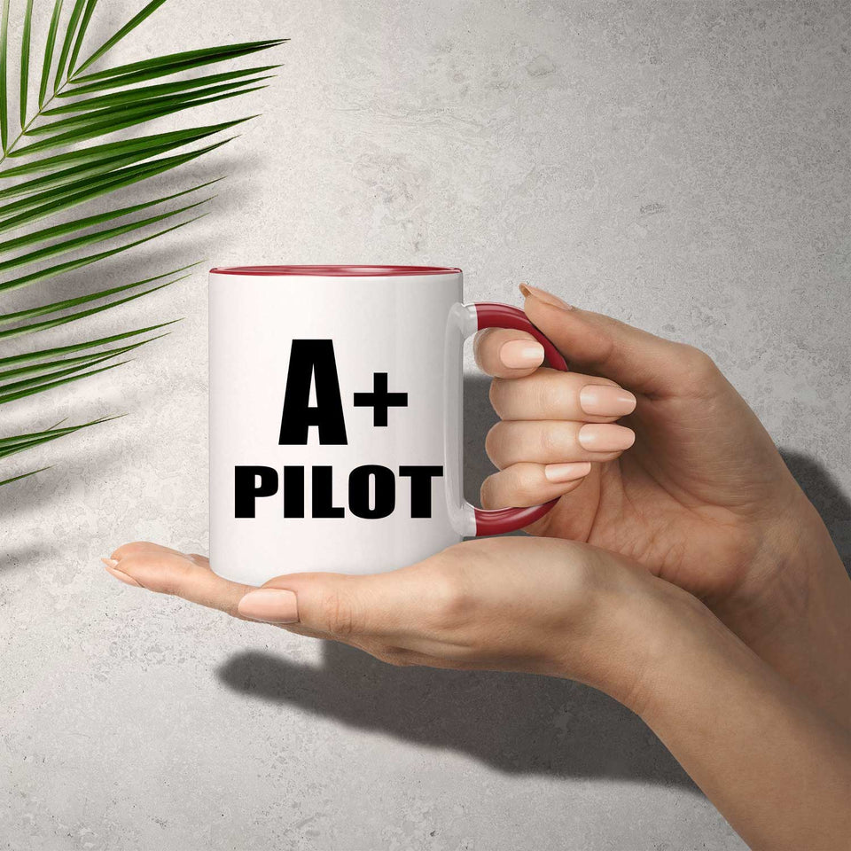 A+ Pilot - 11oz Accent Mug Red