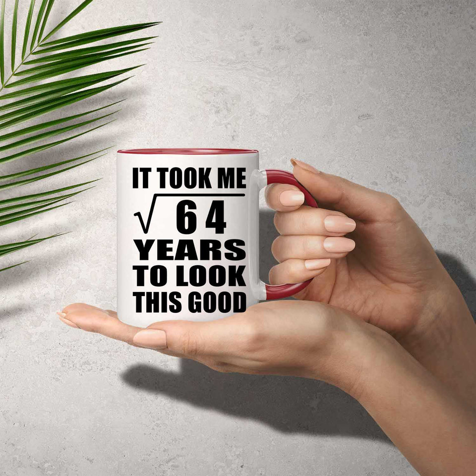 8th Birthday Took Square Root of 64 Years To Look Good - 11oz Accent Mug Red