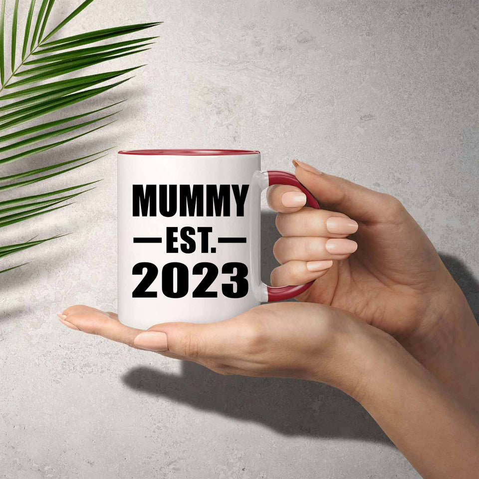 Mummy Established EST. 2023 - 11oz Accent Mug Red
