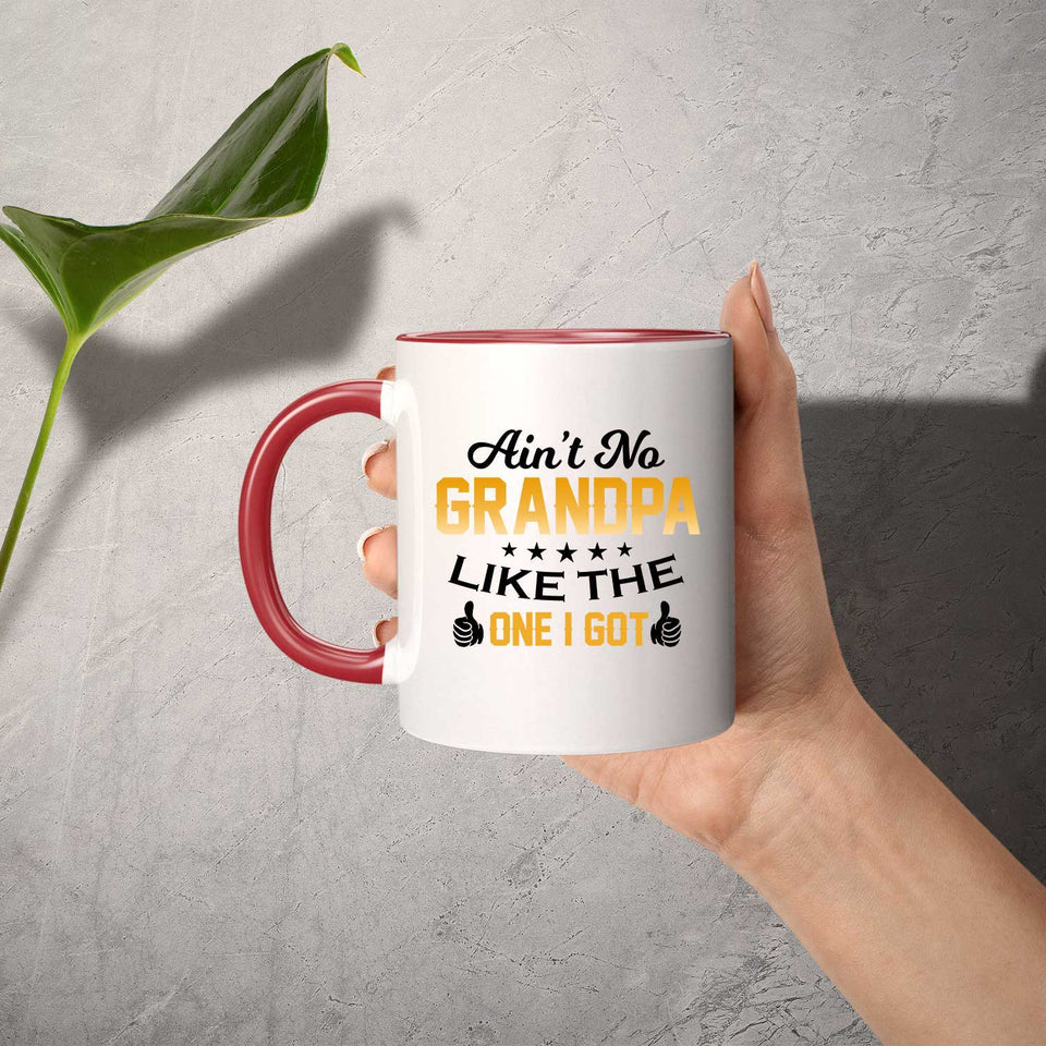 Ain't No Grandpa Like The One I Got - 11oz Accent Mug Red