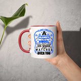 Grandpa Is An Angel Takes You Under His Wings - 11oz Accent Mug Red