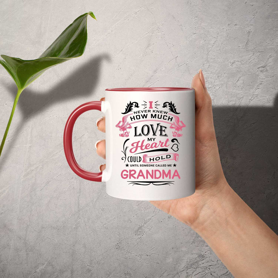 How Much Love Could Hold Until Called Me Grandma - 11oz Accent Mug Red
