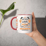 How Much Love Could Hold Until Called Me Grandpa - 11oz Accent Mug Red