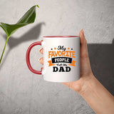 My Favorite People Call Me Dad - 11oz Accent Mug Red
