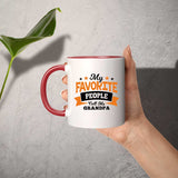 My Favorite People Call Me Grandpa - 11oz Accent Mug Red