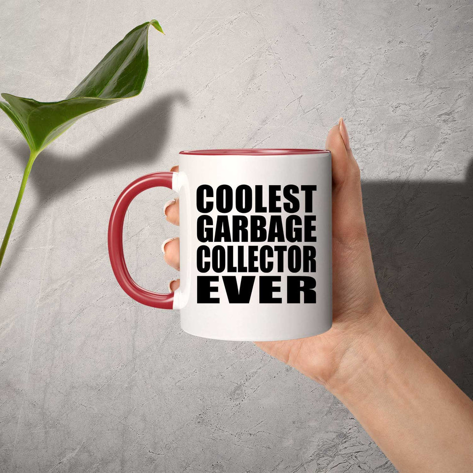 Coolest Garbage Collector Ever - 11oz Accent Mug Red
