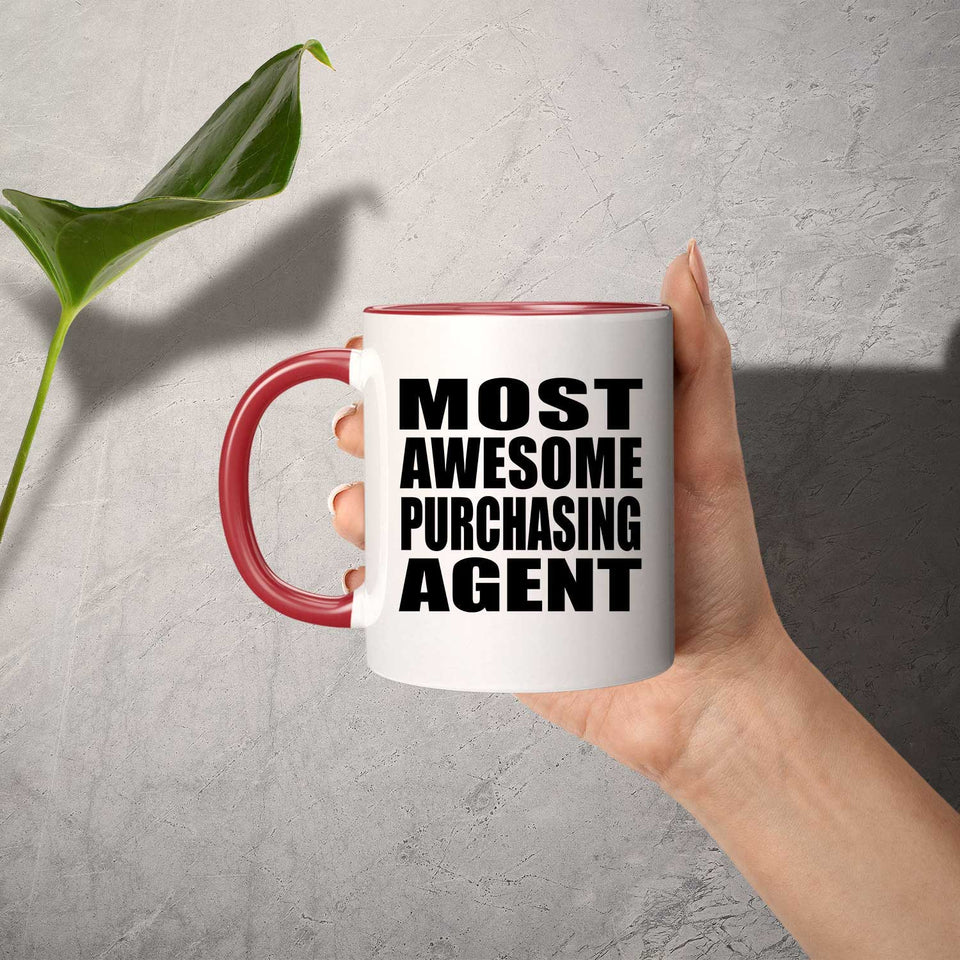 Most Awesome Purchasing Agent - 11oz Accent Mug Red