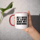 All I Need Is Love And My Golden Doodle - 11oz Accent Mug Red
