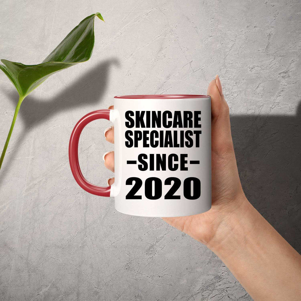Skincare Specialist Since 2020 - 11oz Accent Mug Red