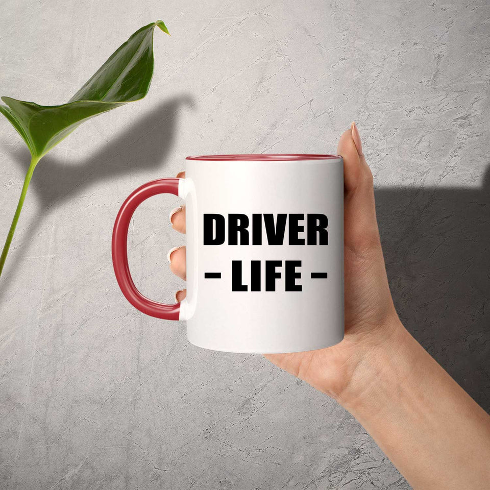 Driver Life - 11oz Accent Mug Red