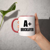 A+ Bricklayer - 11oz Accent Mug Red