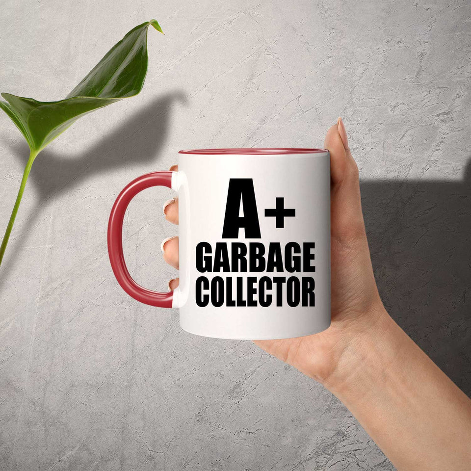 A+ Garbage Collector - 11oz Accent Mug Red