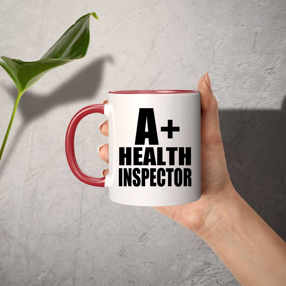 A+ Health Inspector - 11oz Accent Mug Red