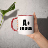 A+ Judge - 11oz Accent Mug Red