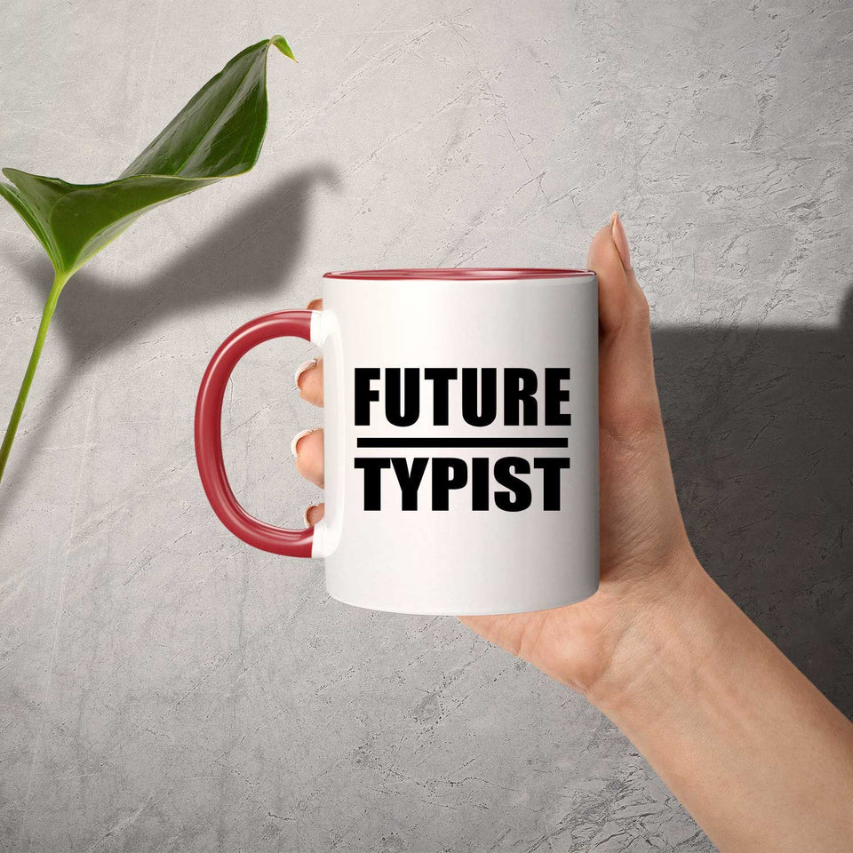 Future Typist - 11oz Accent Mug Red