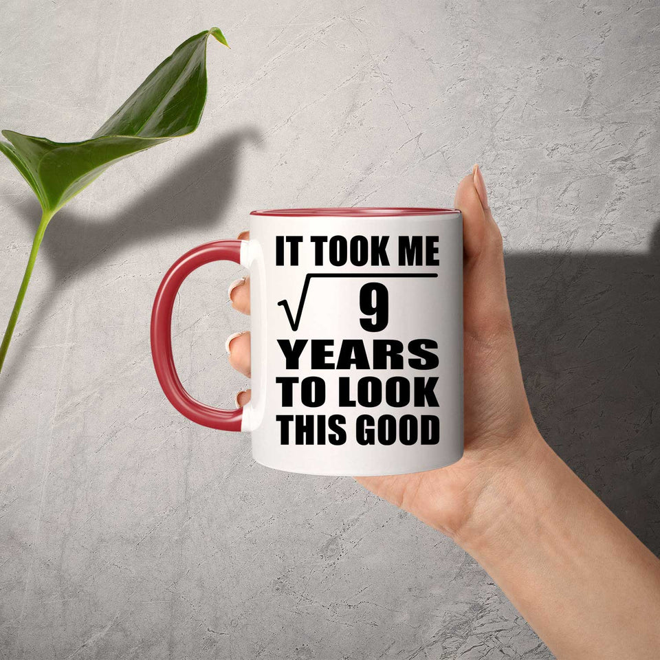 3rd Birthday Took Square Root of 9 Years To Look Good - 11oz Accent Mug Red