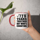 27th Anniversary Square Root of 729 Years Who's Counting - 11oz Accent Mug Red