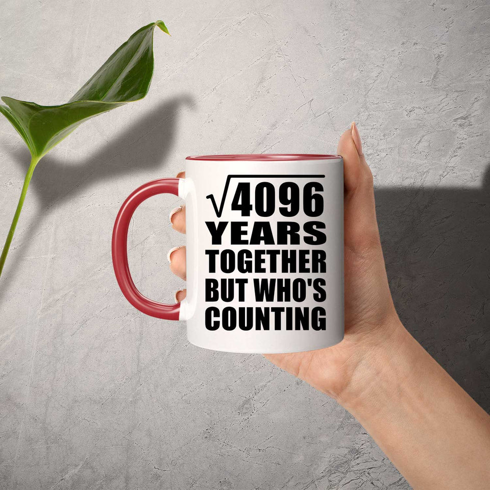 64th Anniversary Square Root of 4096 Years Who's Counting - 11oz Accent Mug Red