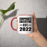 Corporate Executive Established EST. 2022 - 11oz Accent Mug Red