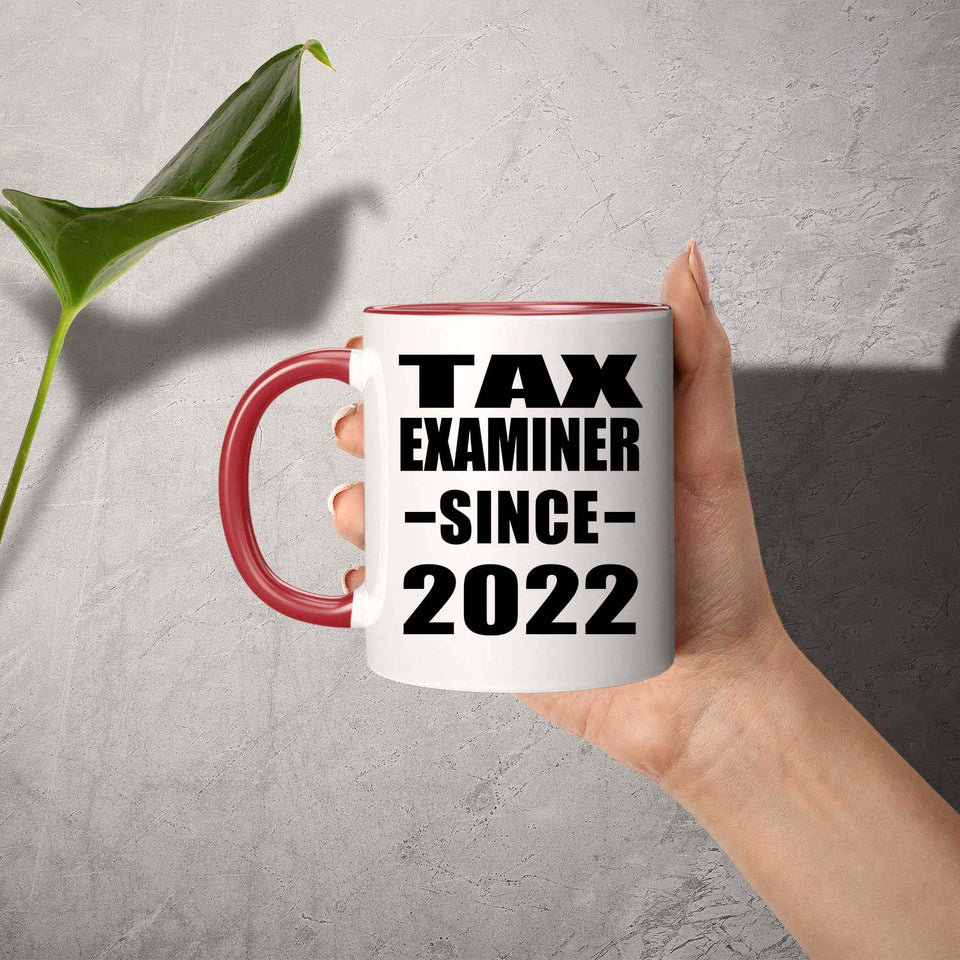 Tax Examiner Since 2022 - 11oz Accent Mug Red