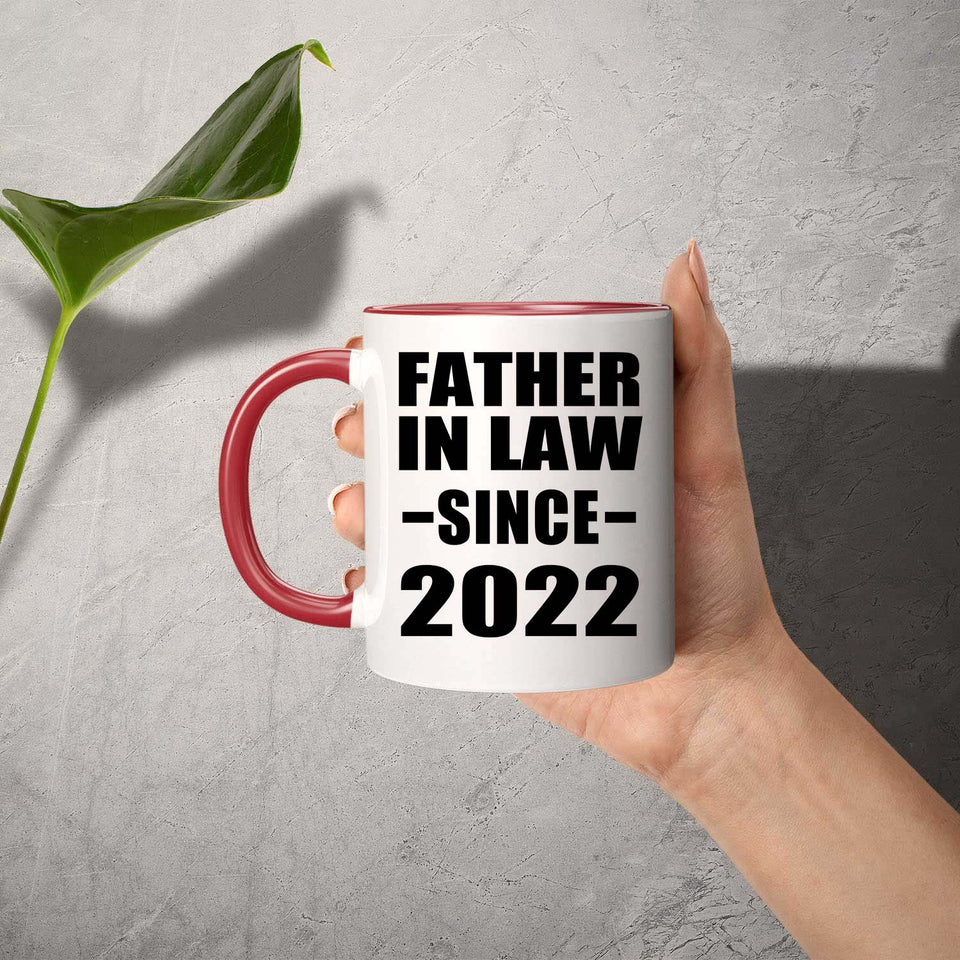 Father In Law Since 2022 - 11oz Accent Mug Red