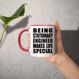 Being Stationary Engineer Makes Life Special - 11oz Accent Mug Red
