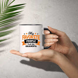 My Favorite People Call Me Grandpa - 11oz Accent Mug Black