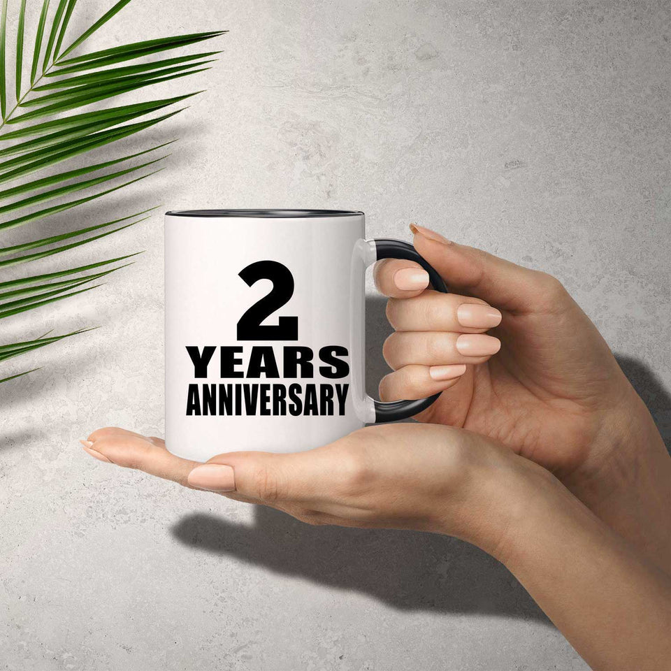 2nd Anniversary 2 Years - 11oz Accent Mug Black