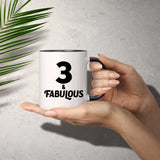 3rd Birthday 3 & Fabulous - 11oz Accent Mug Black