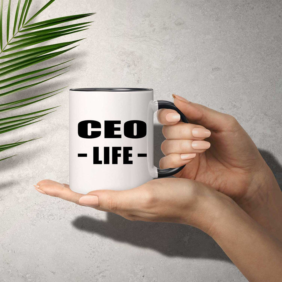 CEO Life - 11oz Accent Mug Black