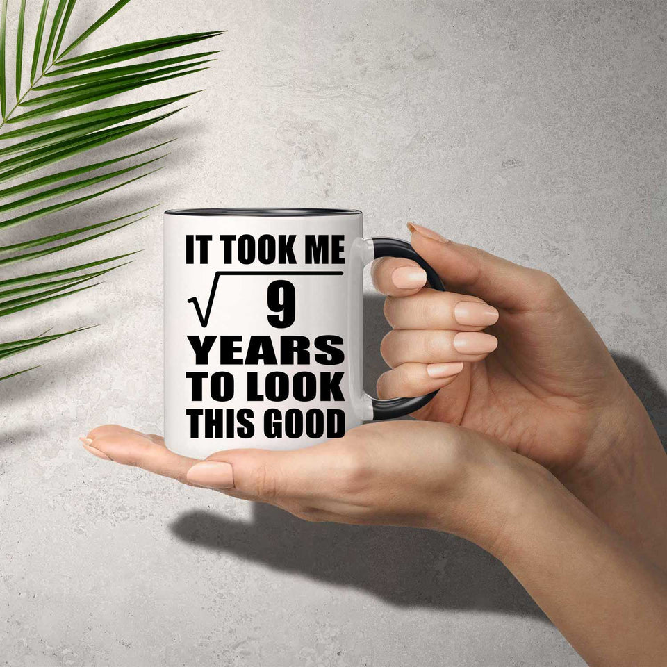 3rd Birthday Took Square Root of 9 Years To Look Good - 11oz Accent Mug Black